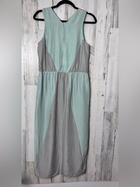 Kate Spade  Saturday Split Decision Silk Midi Color block Dress 2